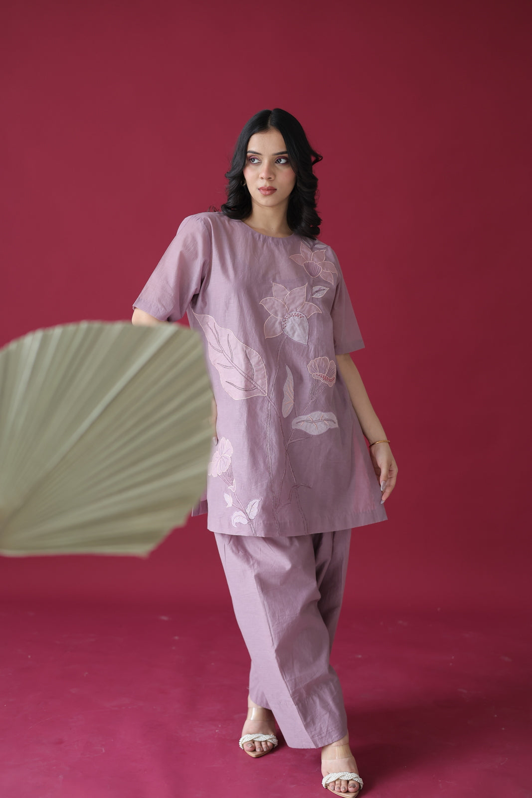 Mauve Reverie Farshi Coord Set