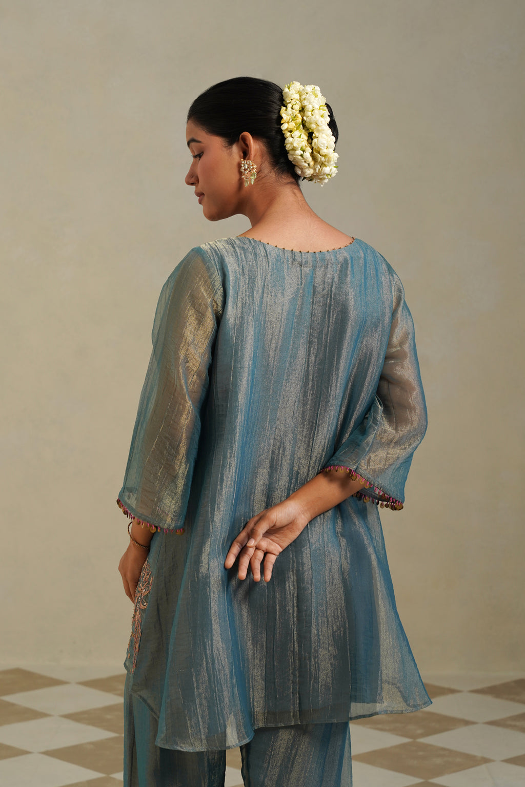 Tarang Steel Blue Farshi Co-ord Set
