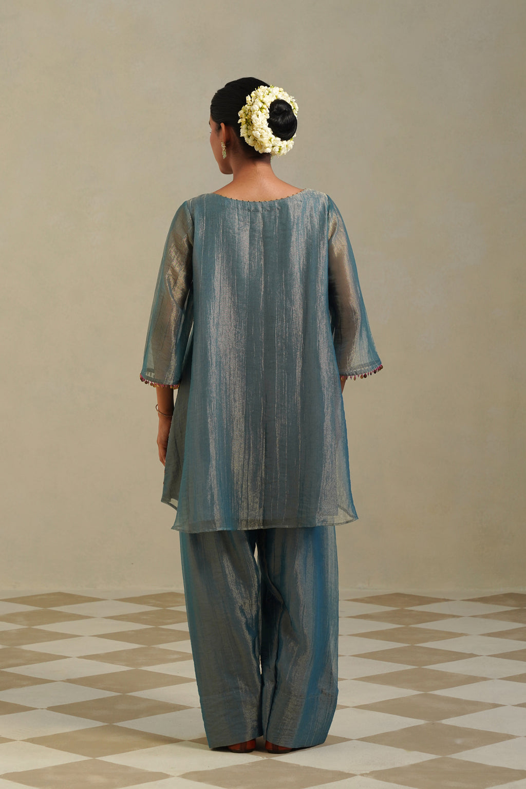 Tarang Steel Blue Farshi Co-ord Set