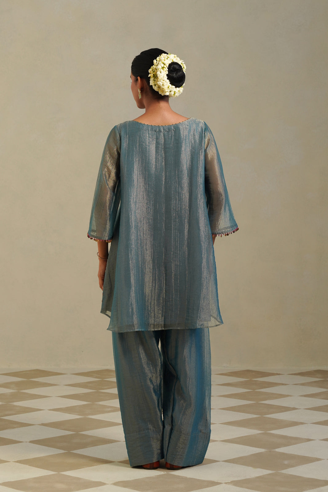 Tarang Steel Blue Farshi Co-ord Set