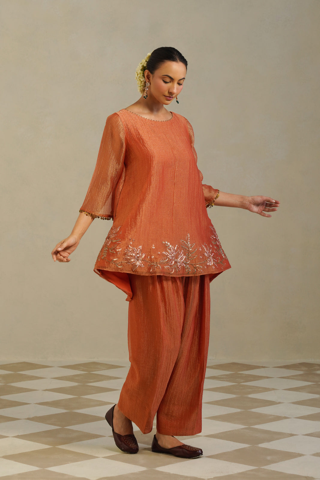 Saanvi Terracotta Farshi Co-ord Set