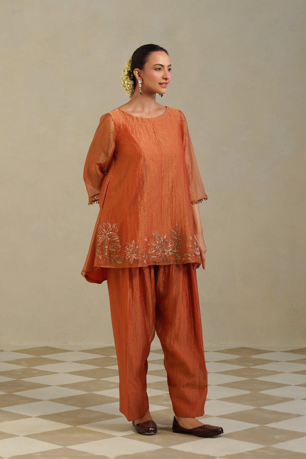 Saanvi Terracotta Farshi Co-ord Set