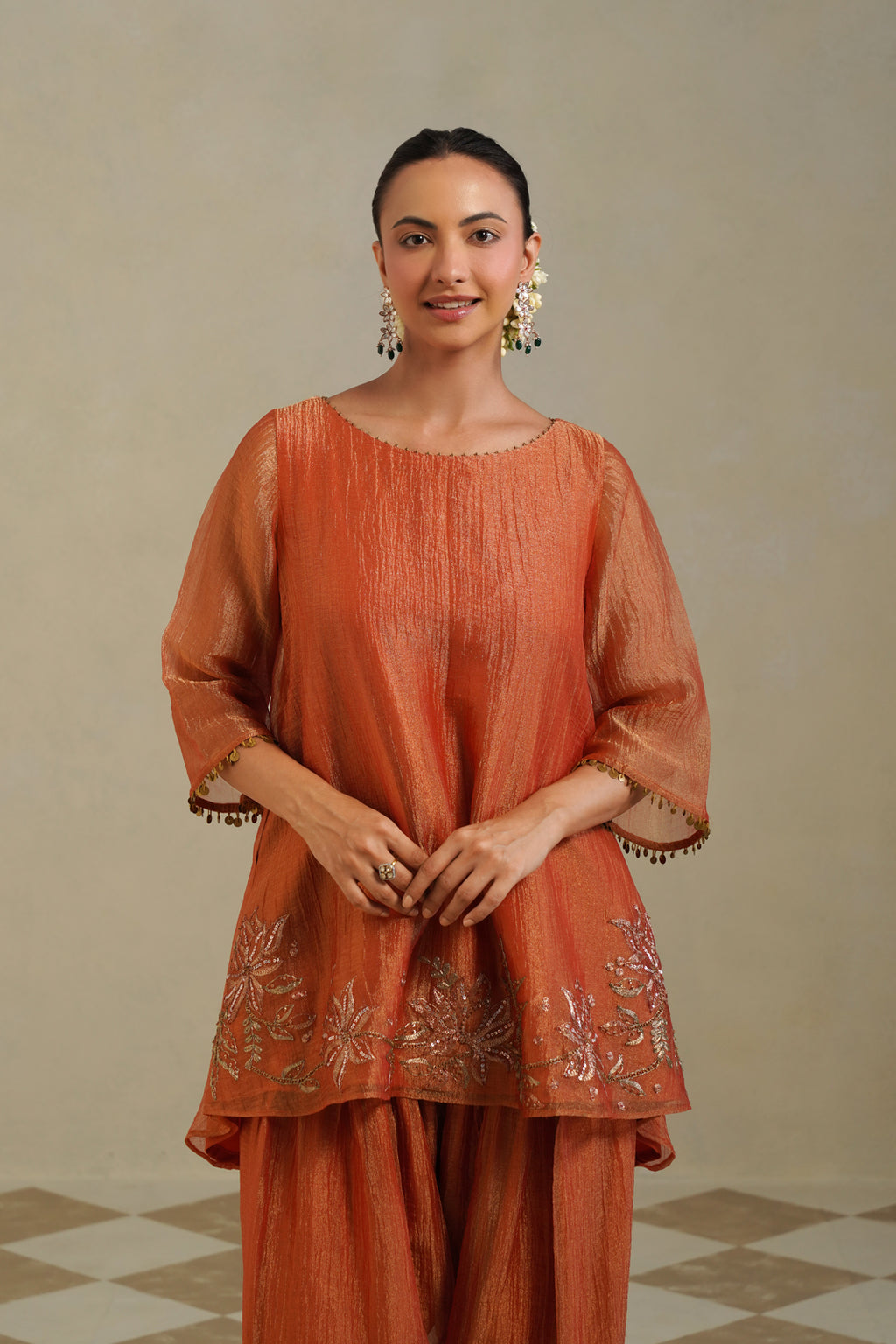 Saanvi Terracotta Farshi Co-ord Set