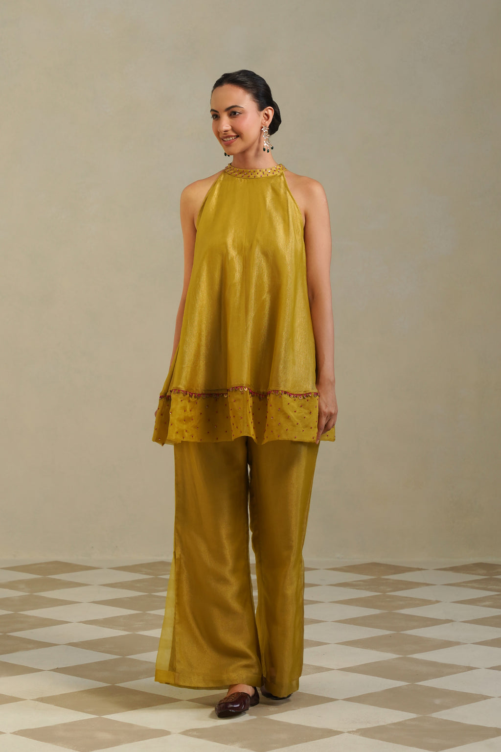 Ira Green Lemon Farshi Co-ord Set