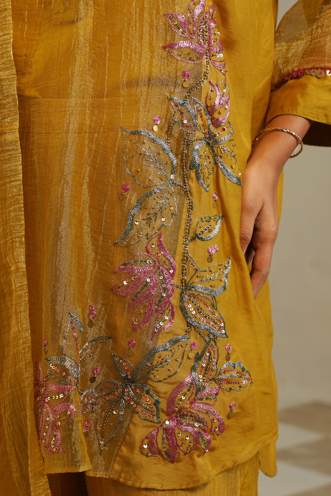 Aaradhya Sunflower Yellow Kurta Co-ord Set