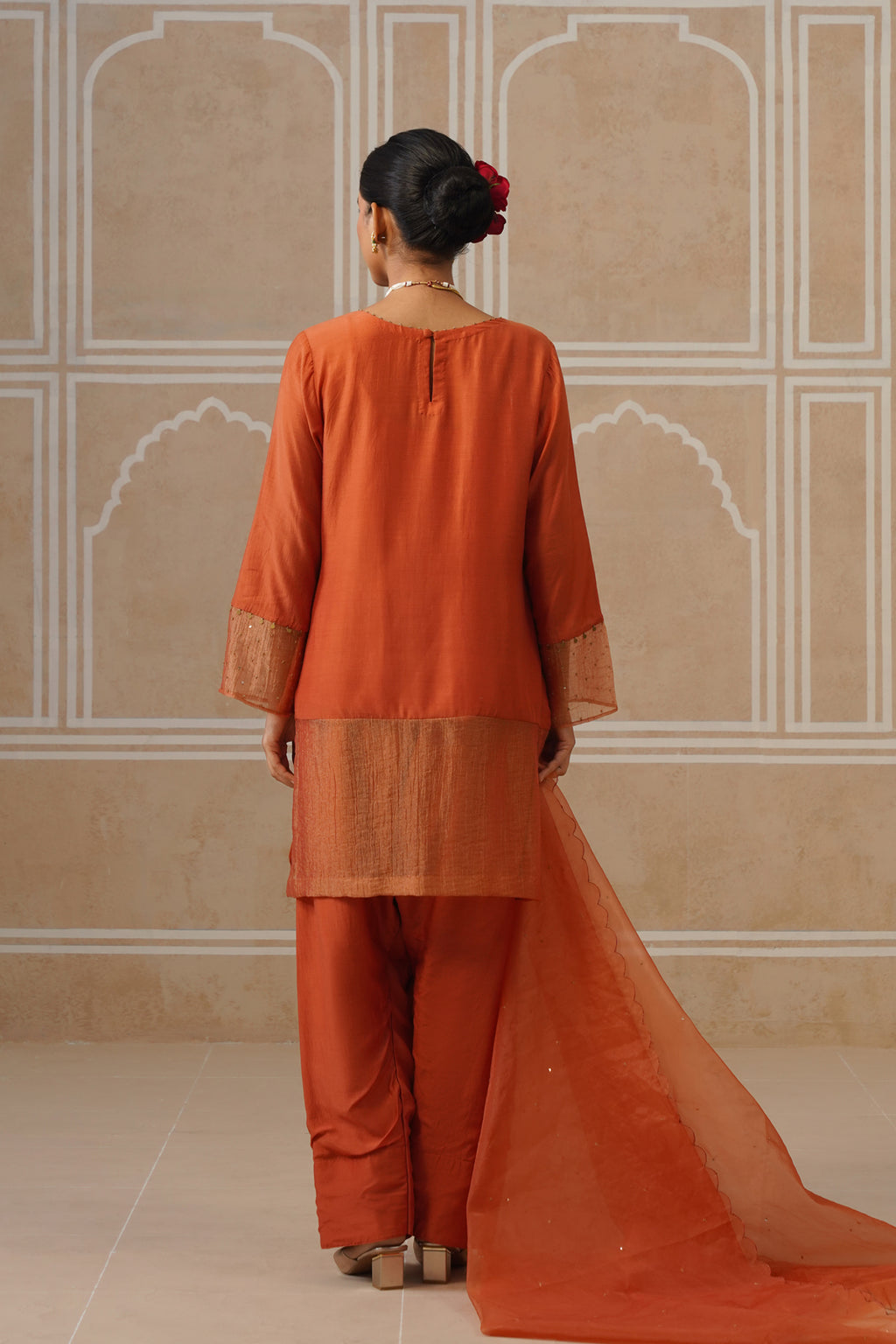 Vamika Terracotta Wrap Co-ord Set