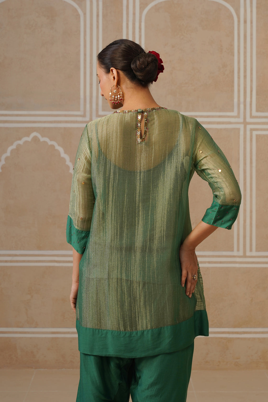 Vaidehi Forest Green Shirt Co-ord Set