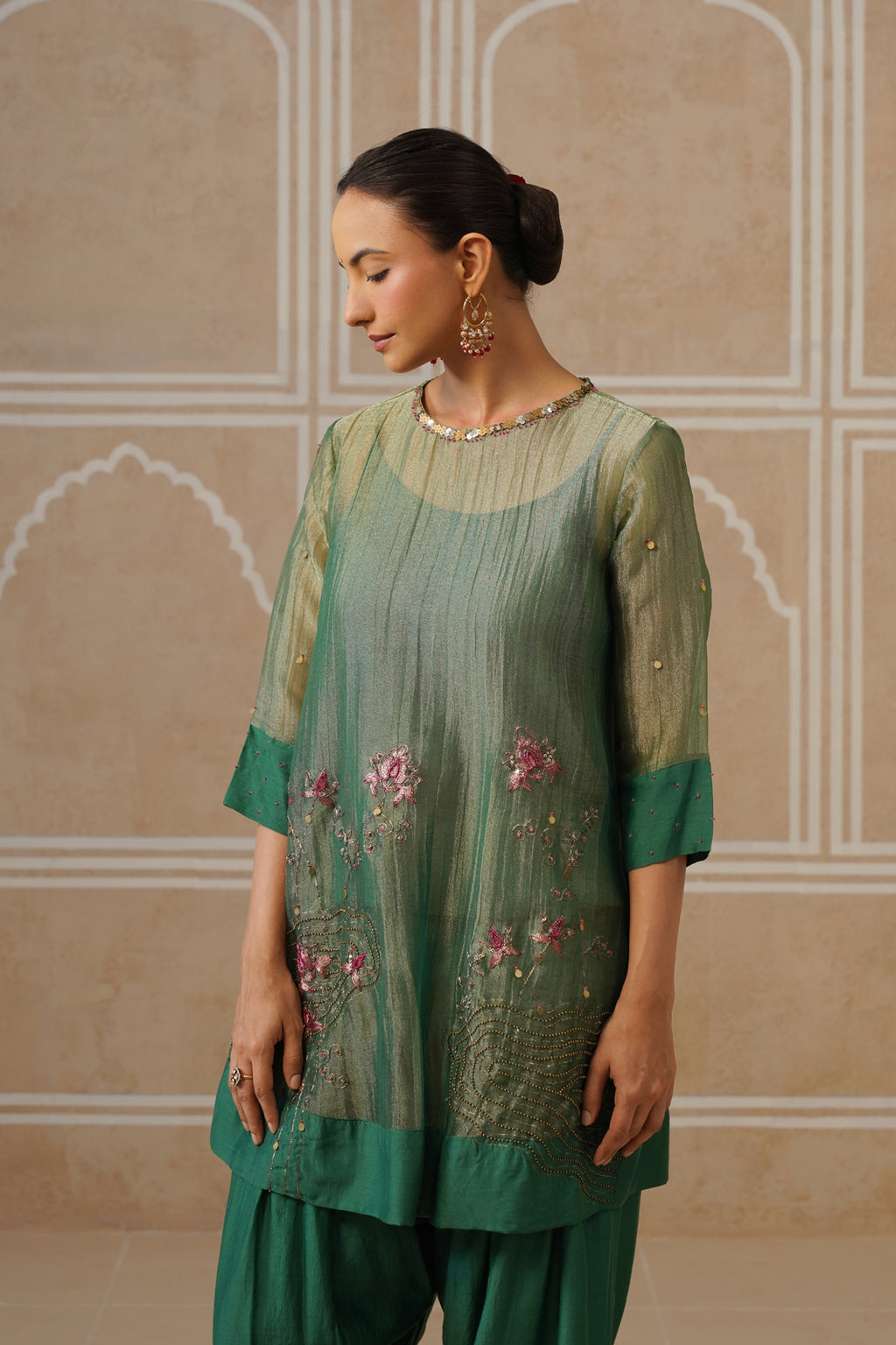 Vaidehi Forest Green Shirt Co-ord Set
