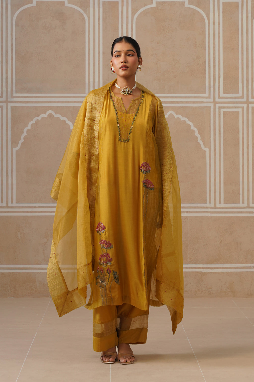 Zareen Sunflower Yellow Kurta Co-ord Set
