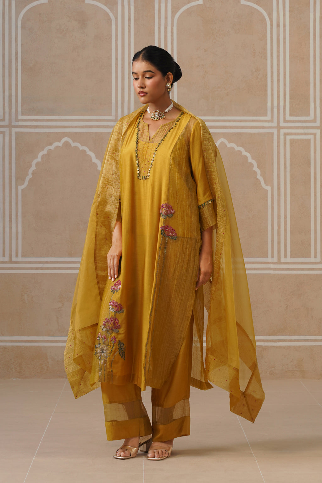 Zareen Sunflower Yellow Kurta Co-ord Set