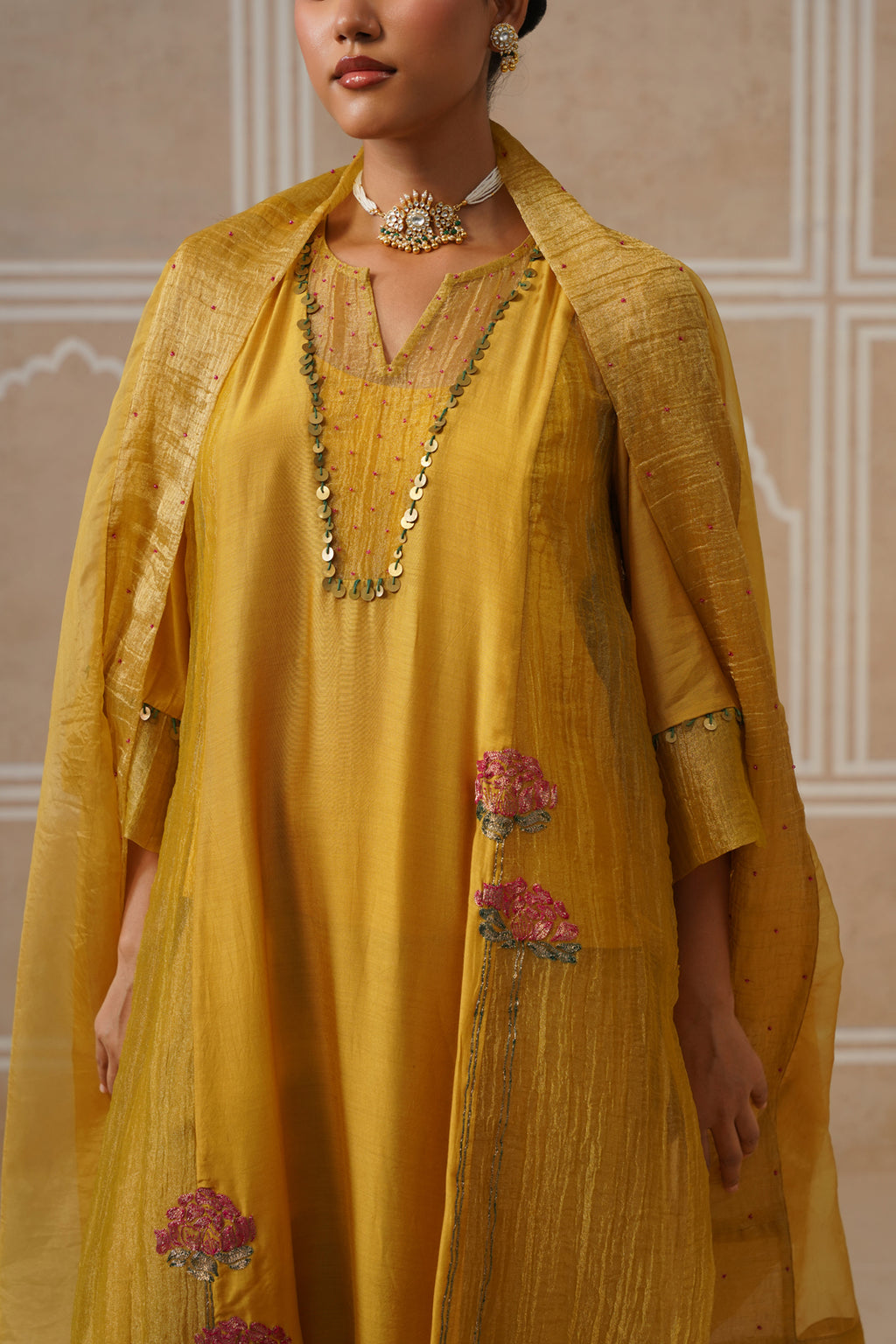 Zareen Sunflower Yellow Kurta Co-ord Set